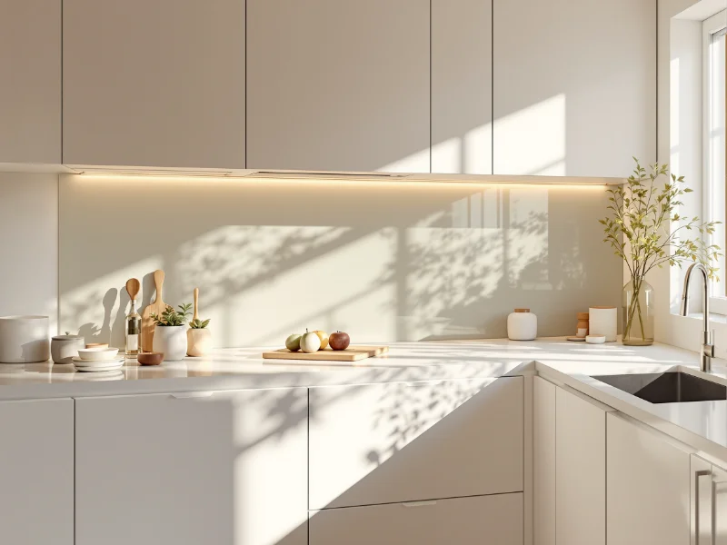 Cuisine moderne avec crédence en verre